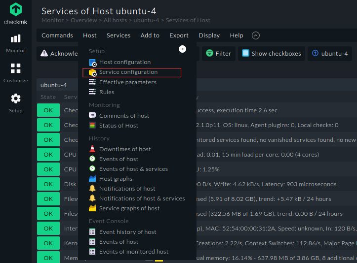 Service Configuration